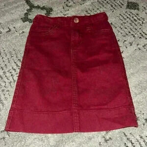 Jade Mackenzie girls maroon denim skirt size 4